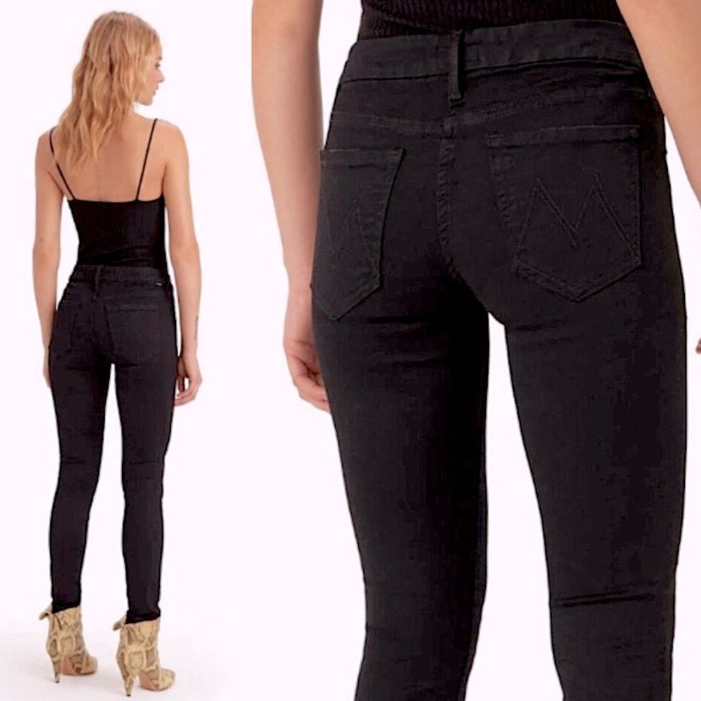 MOTHER The Looker Skinny Jeans Not Guilty Black Wash Like New